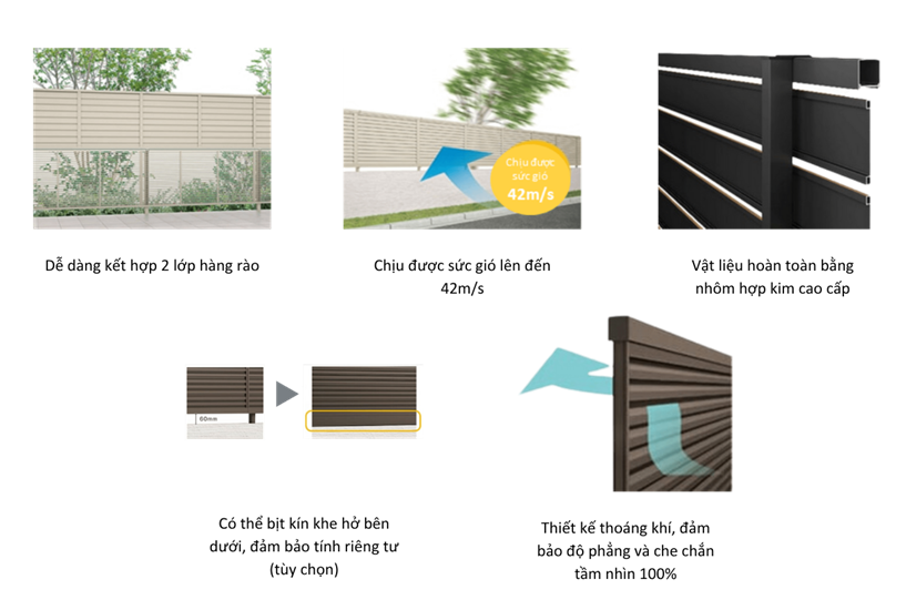 Fence AB (Hệ hàng rào nhôm TOSTEM)