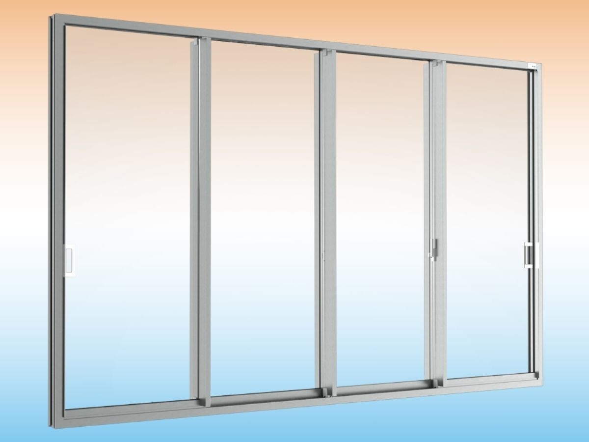Sliding door (4 panels on 2 tracks)