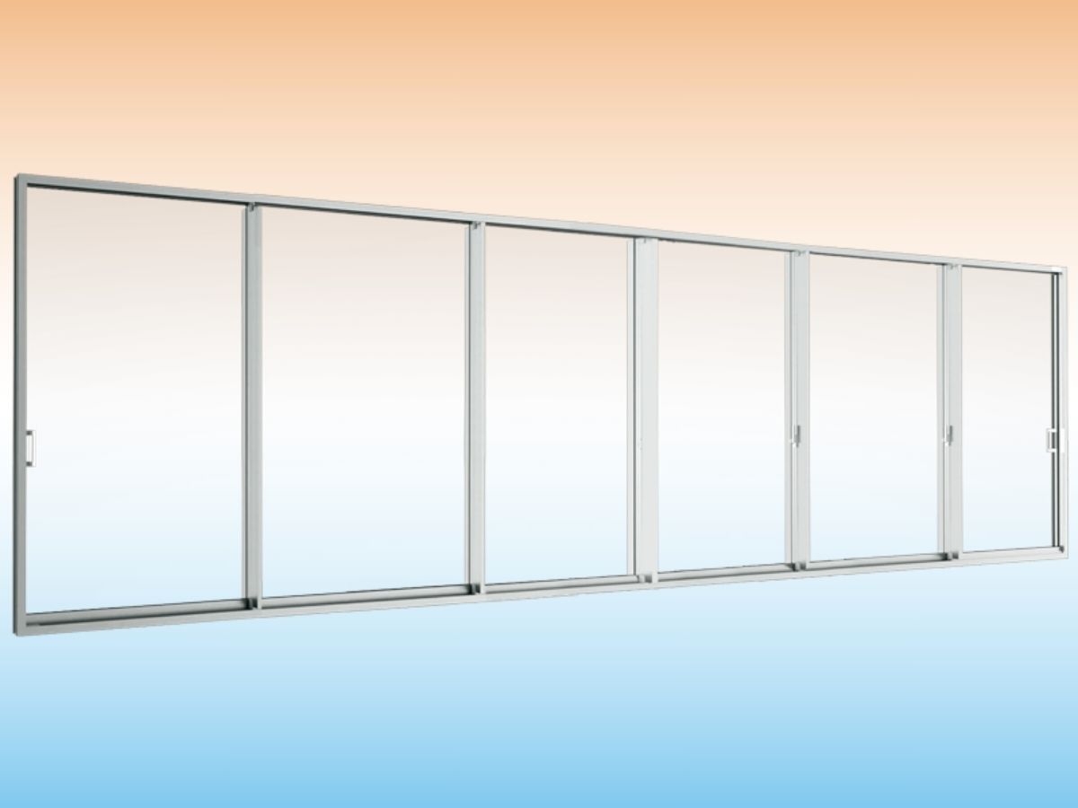 Sliding door (6 panels on 3 tracks)