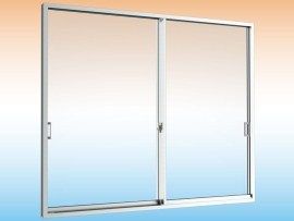 Sliding door (2 panels on 2 tracks)