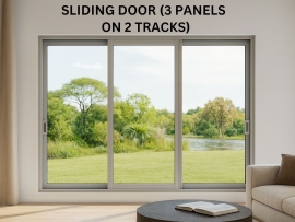 Sliding door (3 panels on 2 tracks) SFS