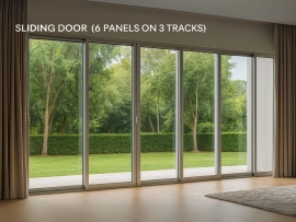 Sliding door (6 panels on 3 tracks)