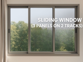 Sliding Window (3 panels on 2 tracks) SFS