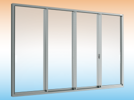 Sliding window (4 panels on 2 tracks)